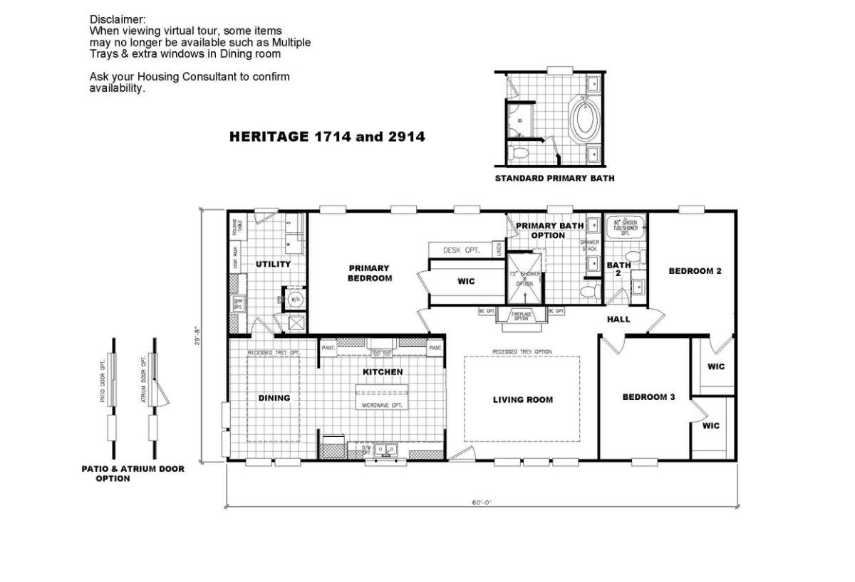 Heritage / 1714 Heritage 58FRE32603CH by Oakwood Homes of Nitro